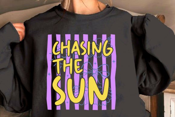 Chasing the Sun Retro Summer SVG: A Graphic Design Asset for Crafts & Branding