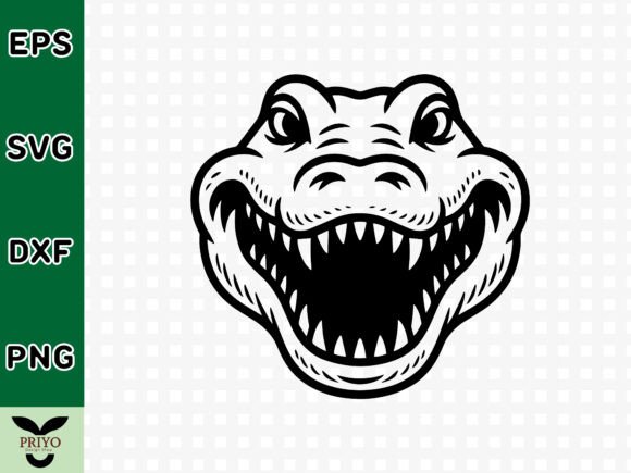 Happy Crocodile Head SVG: A Graphic Asset for Creative Crafts