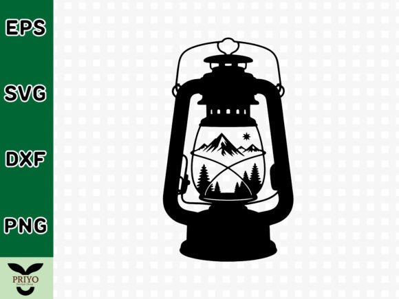 Lanterns Nature Scene Graphics for Elevated Crafts